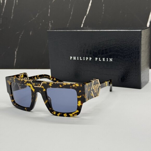 NEW SPP092M 0781 PHILIPP PLEIN GLOOM HAVANA MEN SUNGLASSES - Picture 2 of 11